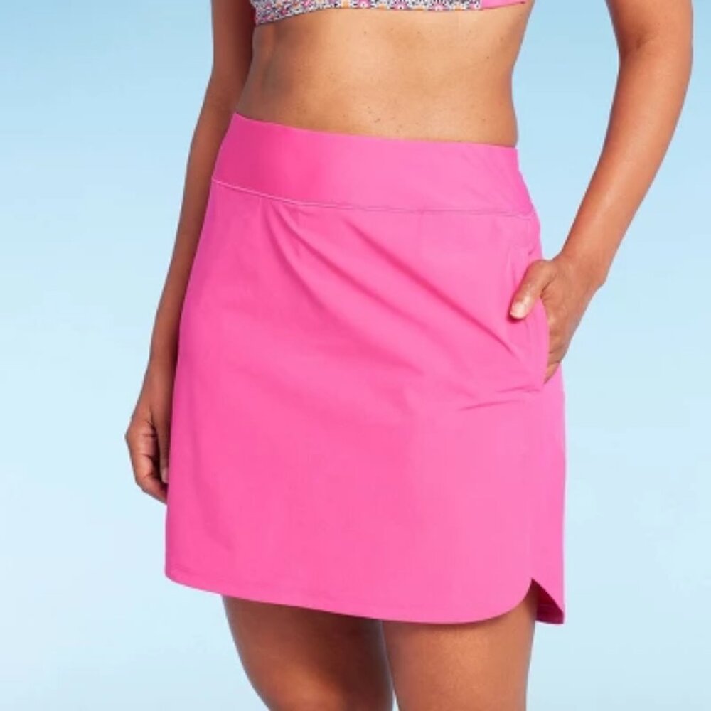 NWT Lands' End Women's UPF 50 Swim Skort - Pink